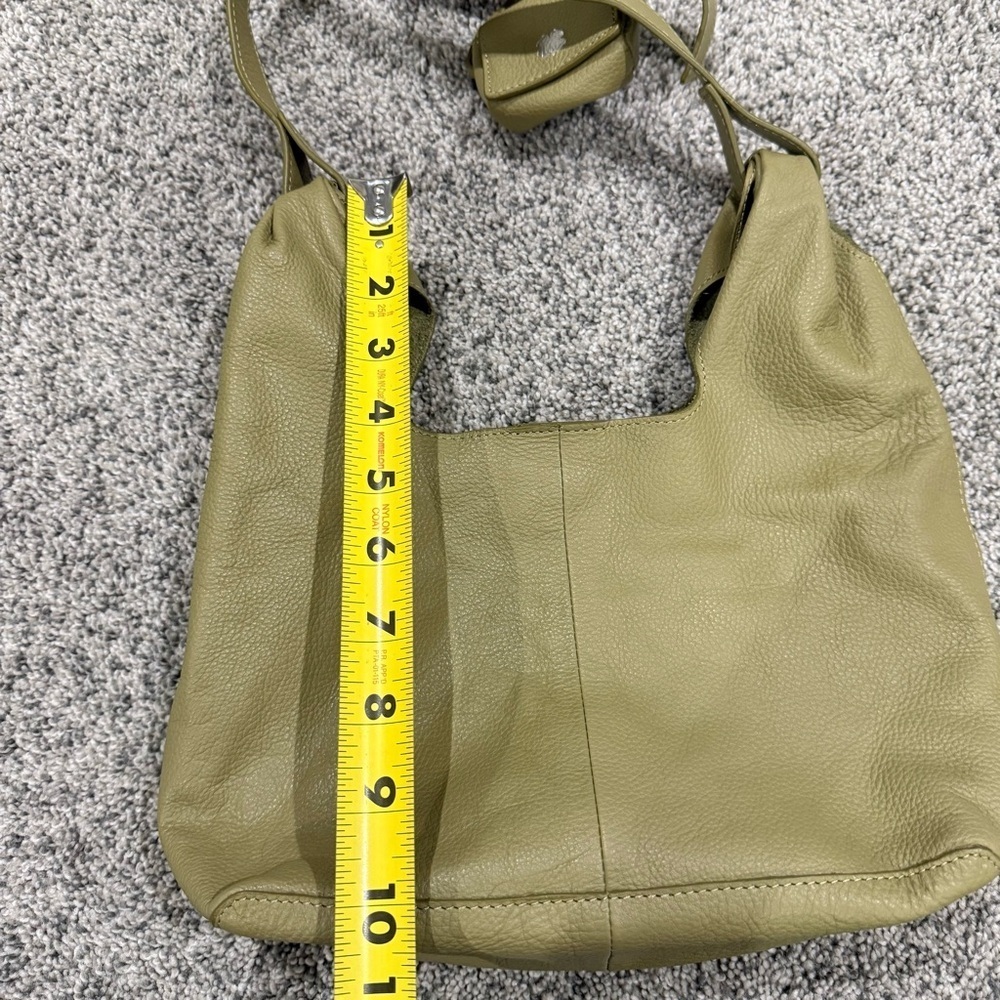 Lucky Brand Sage Green Genuine Leather Magnetic Closure Crossbody W/ Coin Bag - Picture 8 of 12